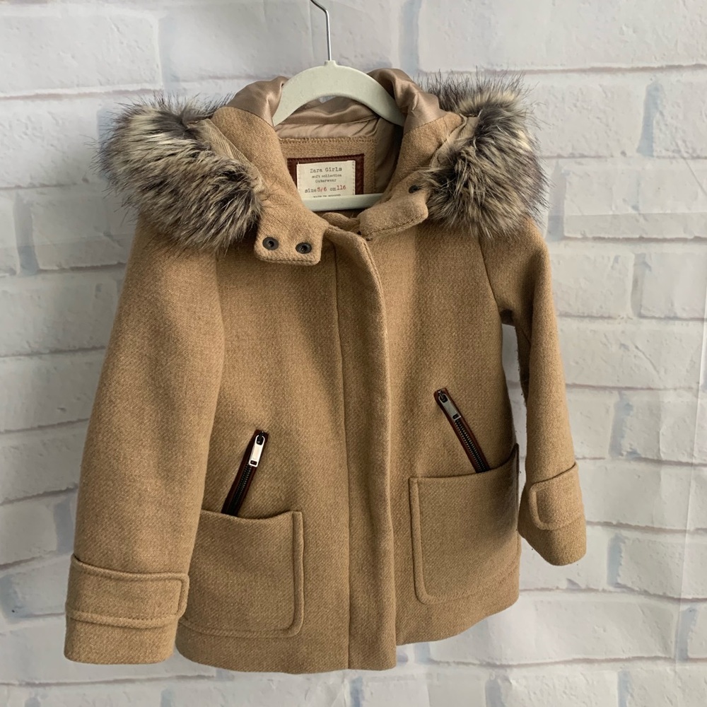 Zara girls wool coat